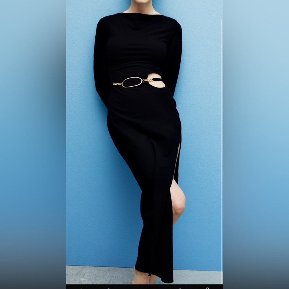 Belted cut out dress size s